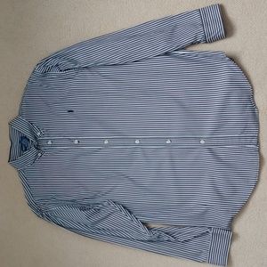 Boys Ralph Lauren Button Down Shirt, Black and White stripes, size XL